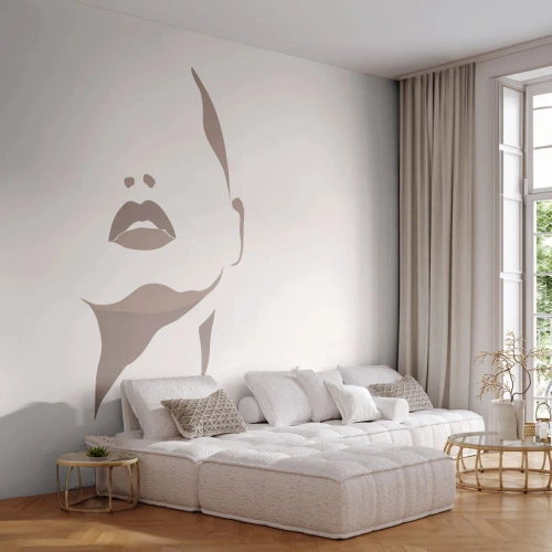 Tapet Autoadeziv Deluxe Sticker - Creată din lumină și umbră - Chipul de femeie, Femeie, Bucată - 200x140 cm