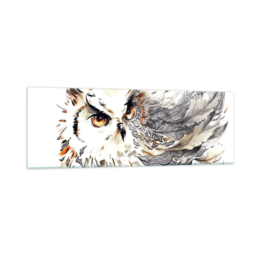 Tablou pe sticlă - Ea a venit din lumea magiei - 90x30 cm