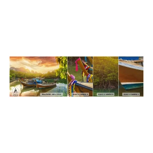 Mostră de Tapet Standard Eco - Înainte de o zi plină - Peisaj, Tailanda, Mare - 100x30 cm