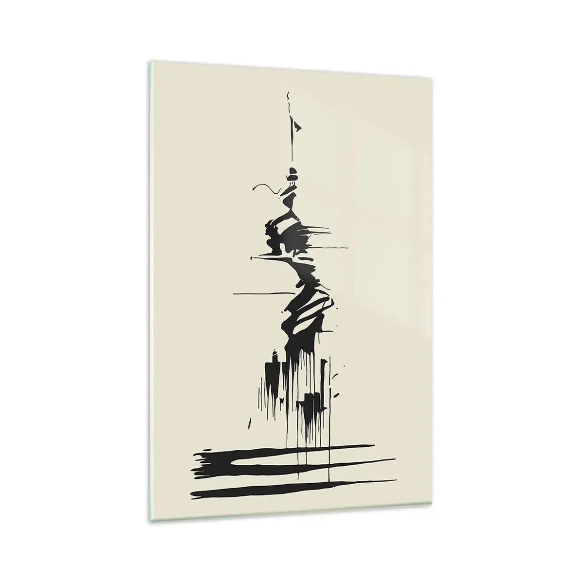 Tablou pe sticlă - Abstracție pripită - 80x120 cm