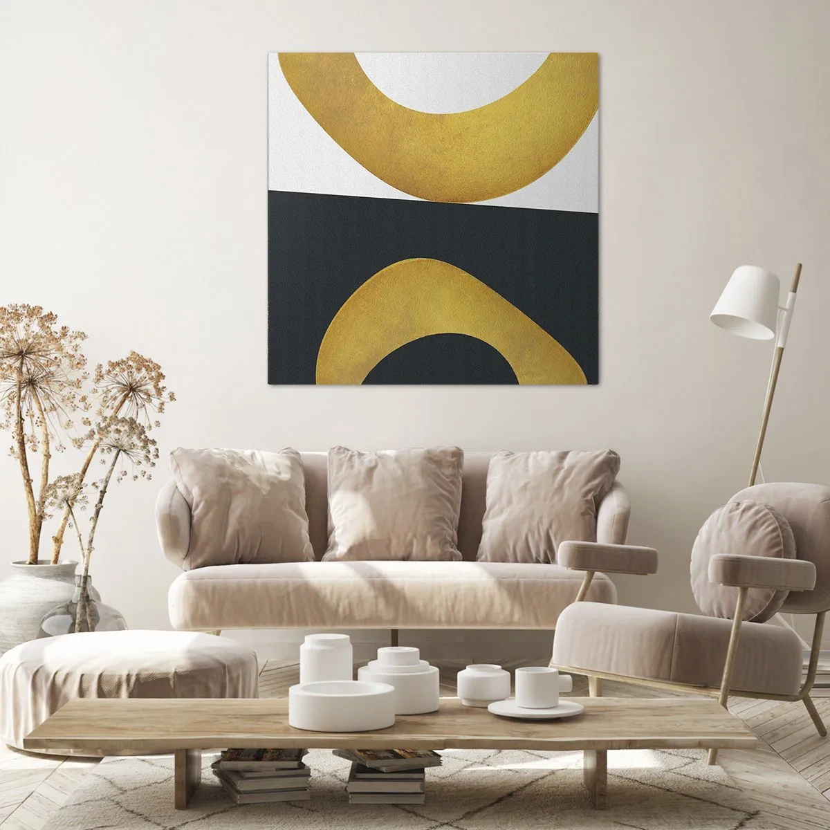 Tablou pe pânză - În primul rând: aurul - 70x70 cm