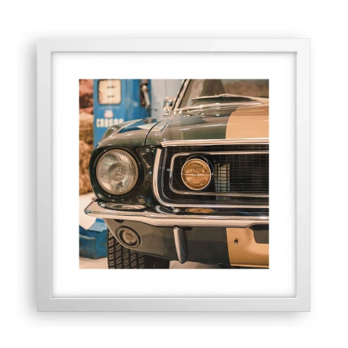 Poster în ramă albă - Întâlnire cu o legendă - 30x30 cm