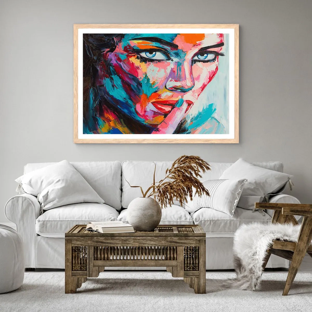 Poster în ramă de stejar deschis - Primul nostru secret - 70x50 cm