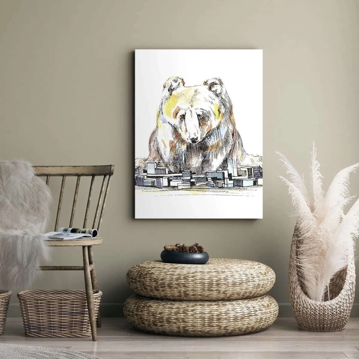 Tablou pe pânză - Cum poți trăi așa? - 65x120 cm