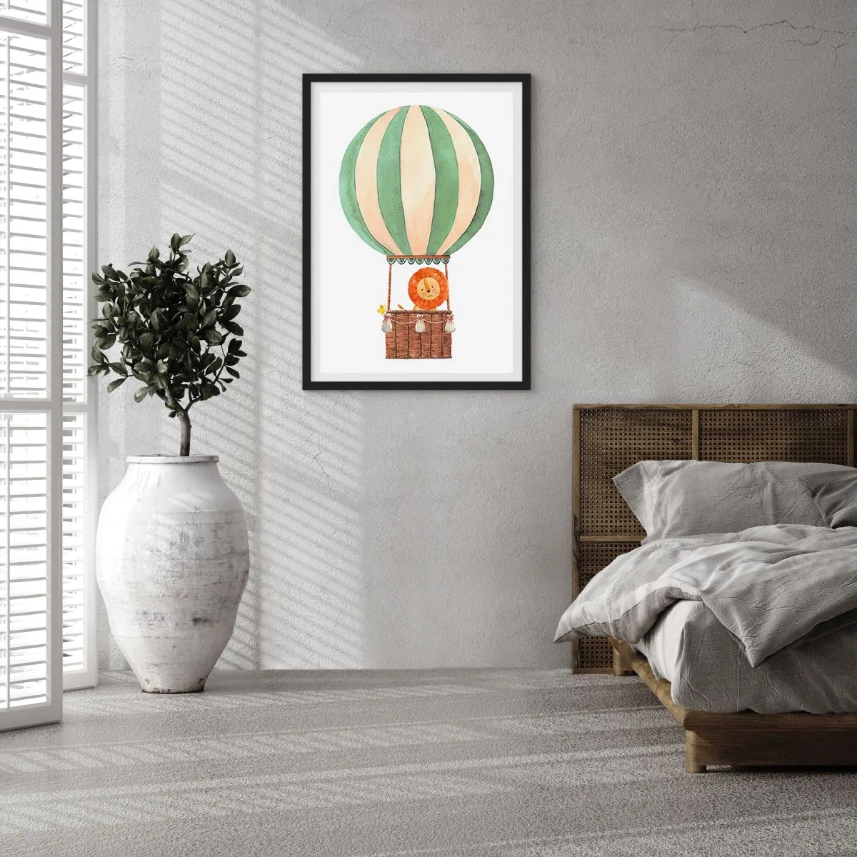Poster în ramă neagră - Călătoriile lui Leon - 61x91 cm