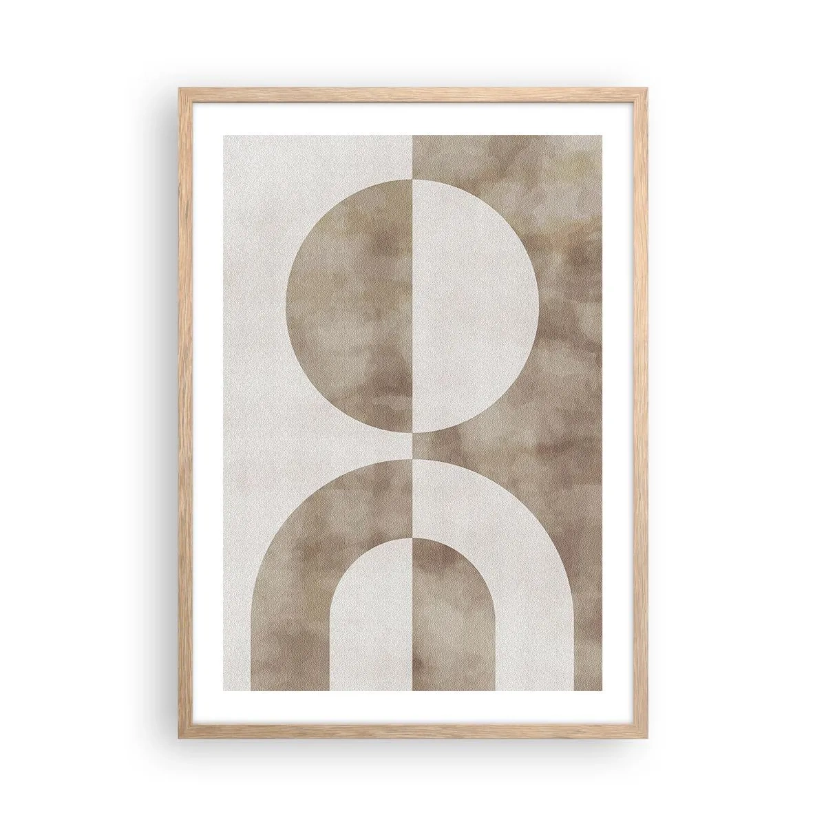 Poster în ramă de stejar deschis - Similitudini și diferențe - 50x70 cm