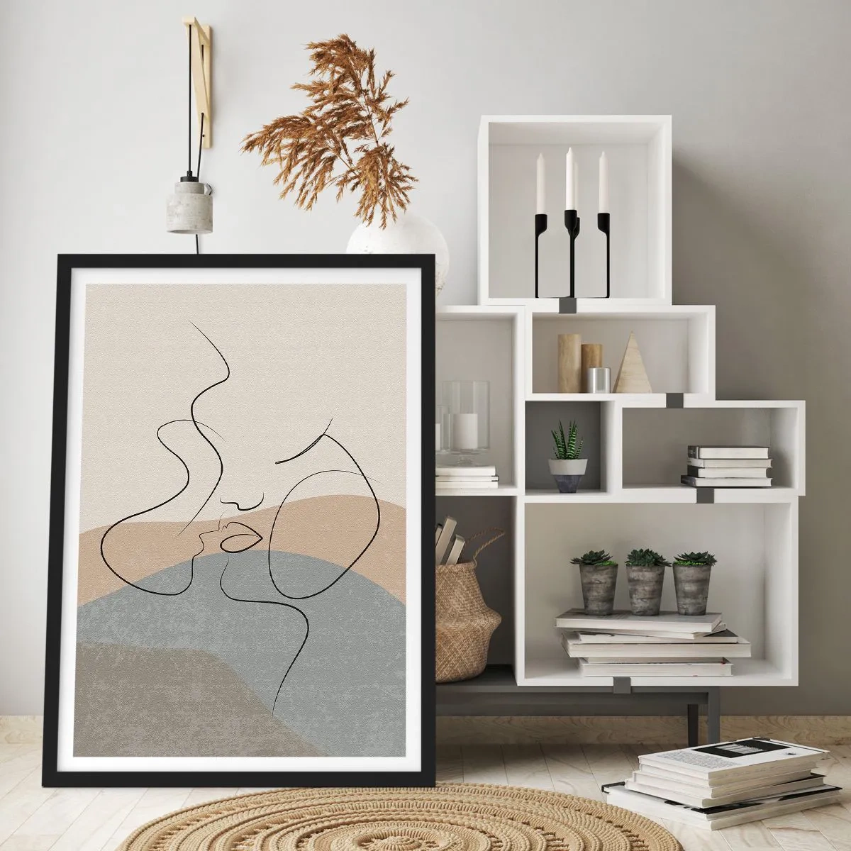 Poster în ramă neagră - Ca o atingere de pensulă - 40x50 cm