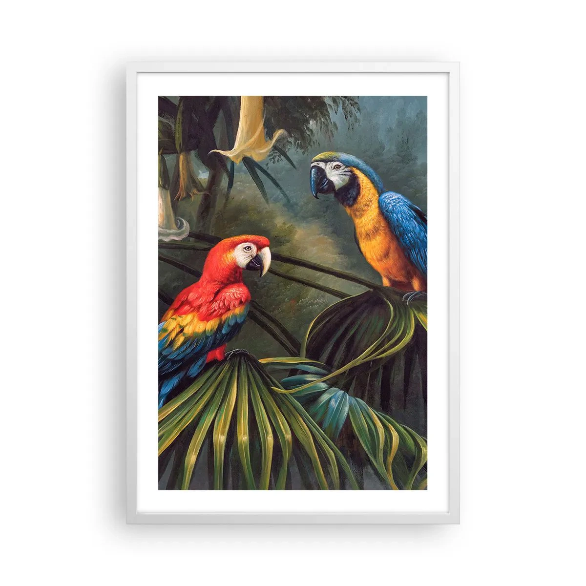 Poster în ramă albă - Romantismul la tropice - 50x70 cm