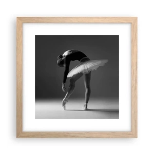 Poster în ramă de stejar deschis - Bella balerina - 30x30 cm