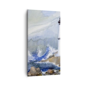 Tablou pe pânză - Împotriva întunericului și a furtunii - 55x100 cm