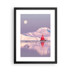 Poster în ramă neagră - Căldura pânzei, frigul gheții - 30x40 cm