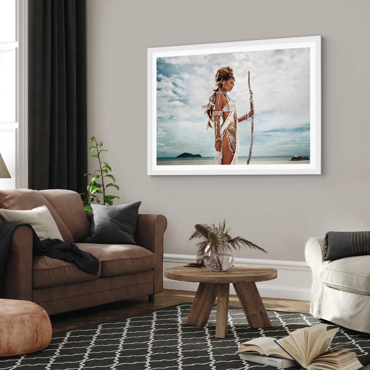 Poster în ramă albă - Regina tropicelor - 40x30 cm