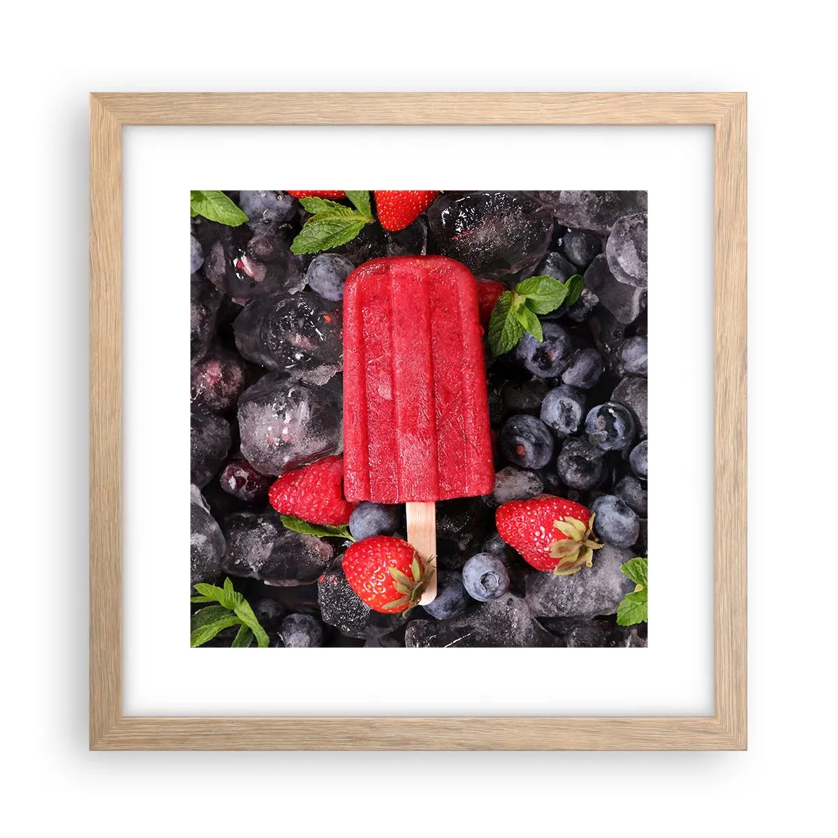 Poster în ramă de stejar deschis - Umbra unei veri fierbinți - 30x30 cm