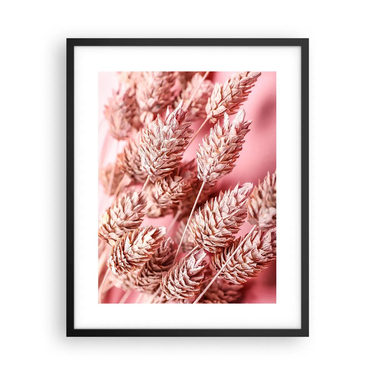 Poster în ramă neagră - Cascadă florală în roz - 40x50 cm