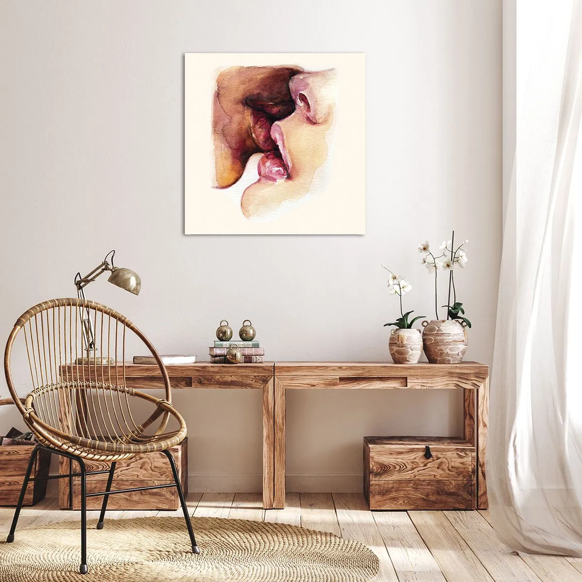 Tablou pe pânză - Ca ziua și noaptea, ca cerul și pământul - 40x40 cm