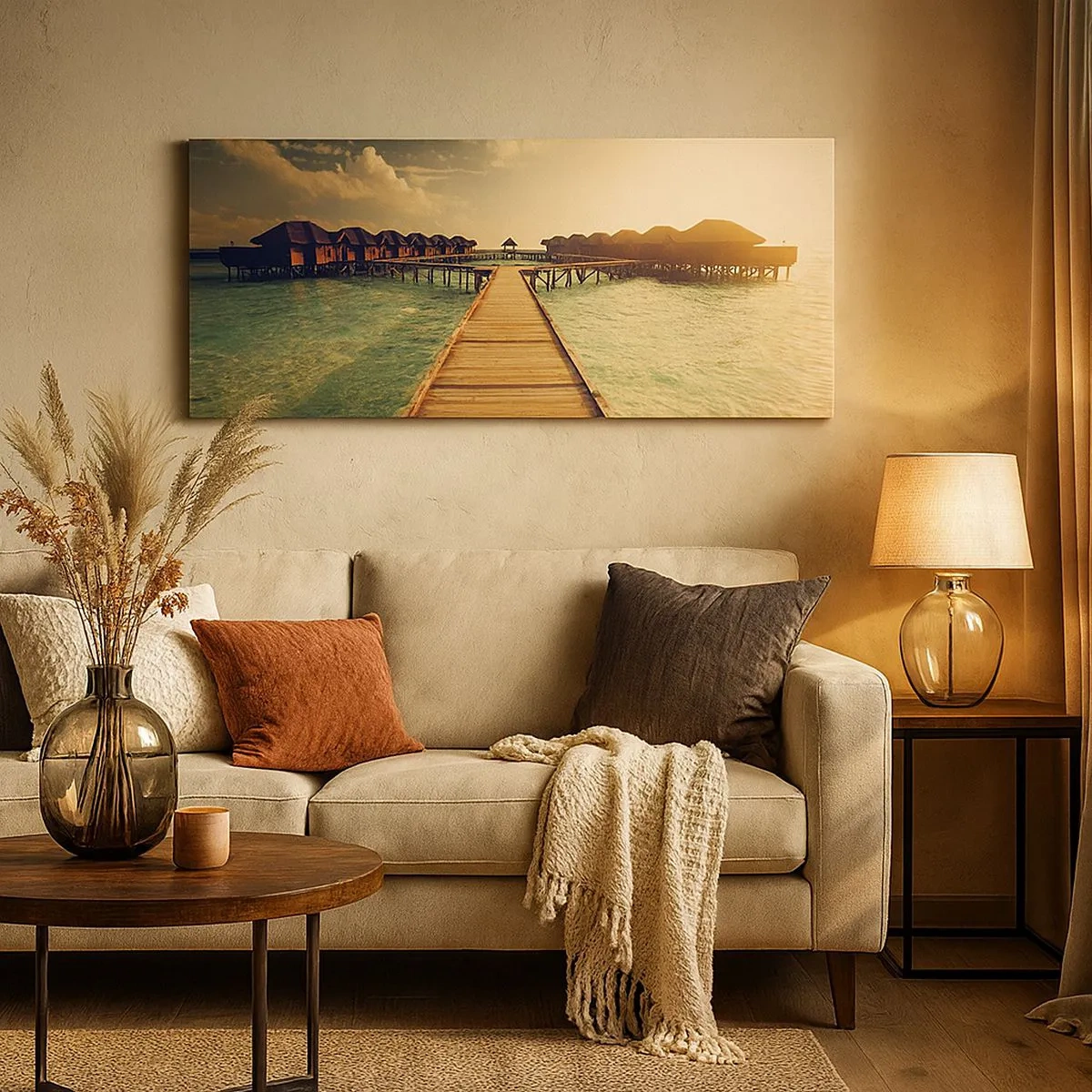 Tablou pe pânză - O invitație caldă - 100x40 cm