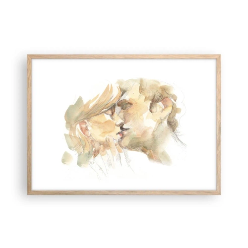 Poster în ramă de stejar deschis - Jumătatea găsită? - 70x50 cm