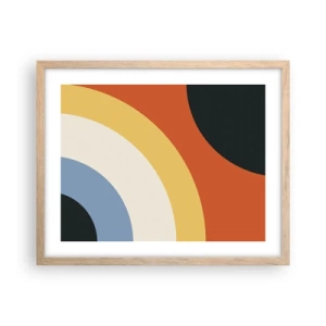 Poster în ramă de stejar deschis - Spre sine - 50x40 cm