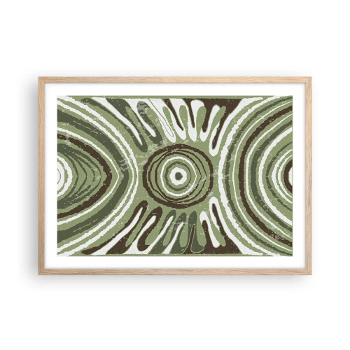 Poster în ramă de stejar deschis - Explozie de emoții - 70x50 cm