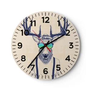 Ceas de perete - Ceas pe sticlă - Și la cine te așteptai? - 30x30 cm