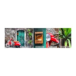 Mostră de Tapet Standard Eco - Vacanța italiană - Automobile, Scuter, Italia - 100x30 cm