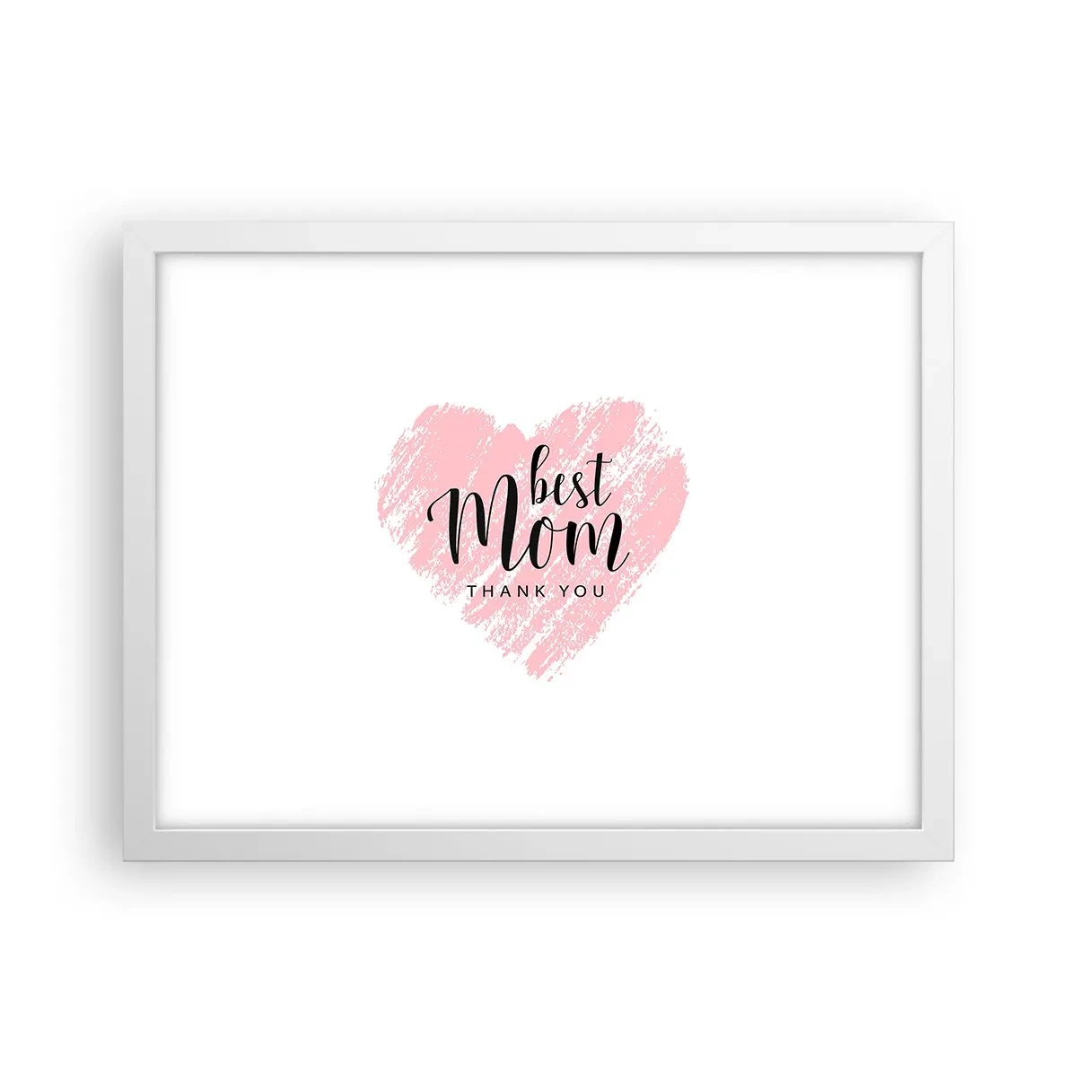 Poster în ramă albă - Întotdeauna la momentul potrivit - 40x30 cm