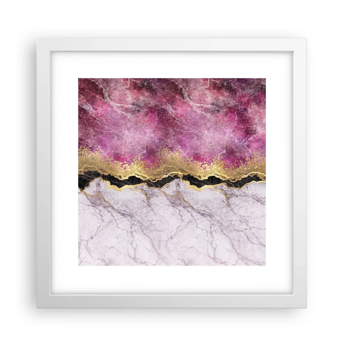 Poster în ramă albă - La graniță - 30x30 cm