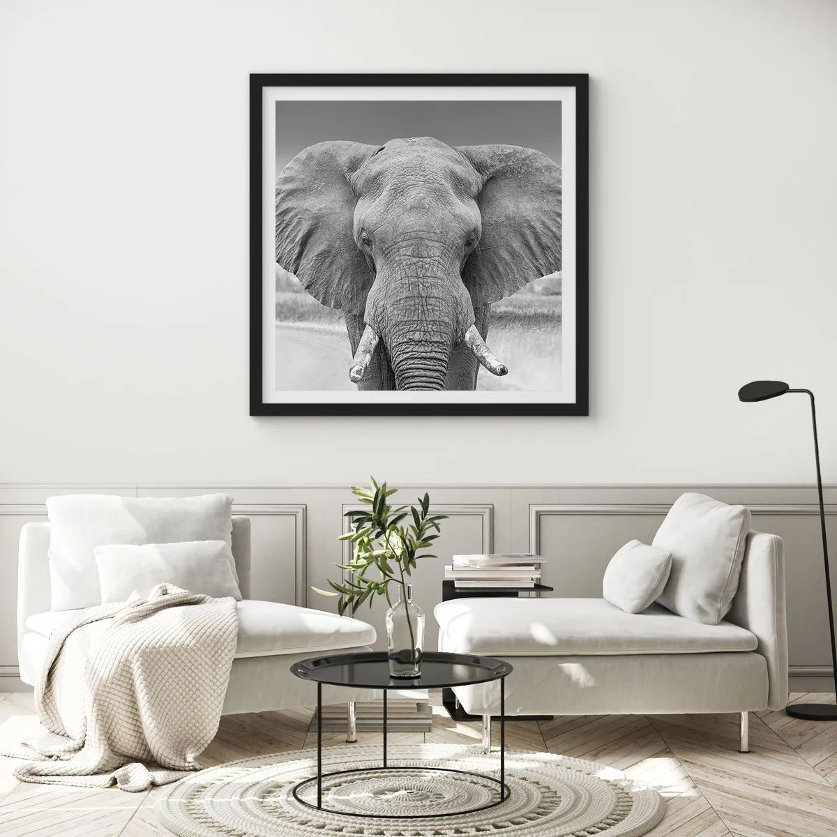 Poster în ramă neagră - Bun venit în lumea mea - 30x30 cm