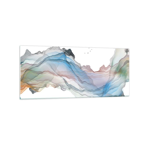 Tablou pe sticlă - Spre munții de cristal - 120x50 cm