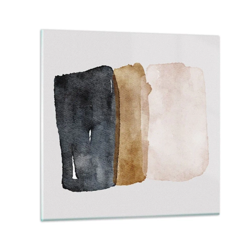 Tablou pe sticlă - Compoziția culorilor pământului - 60x60 cm