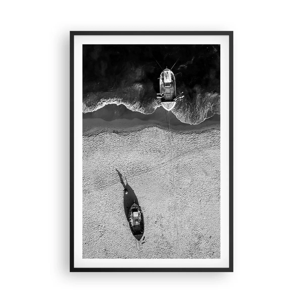 Poster în ramă neagră - Tot pe țărm... - 61x91 cm