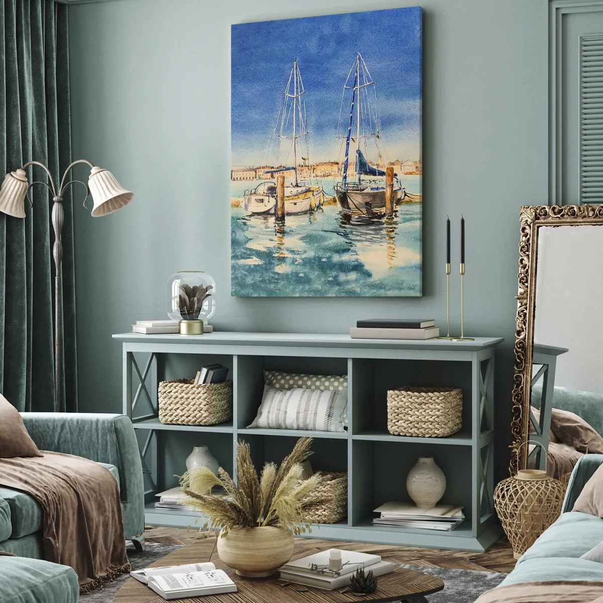 Tablou pe pânză - Laguna însorită - 70x100 cm