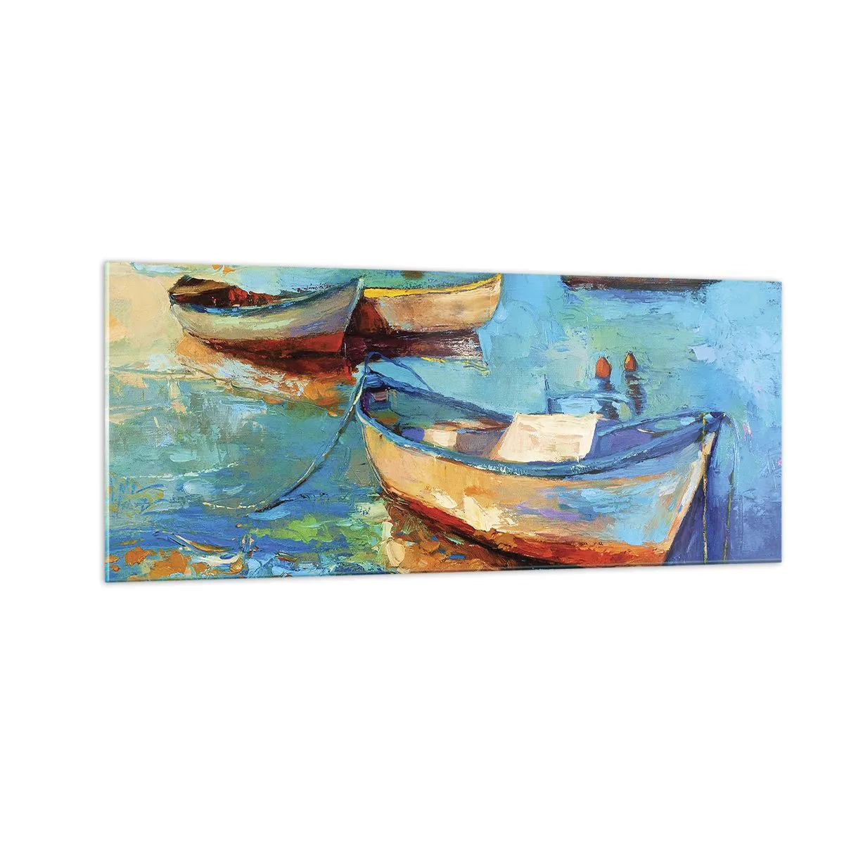 Tablou pe sticlă - Într-un golf de aur - 100x40 cm