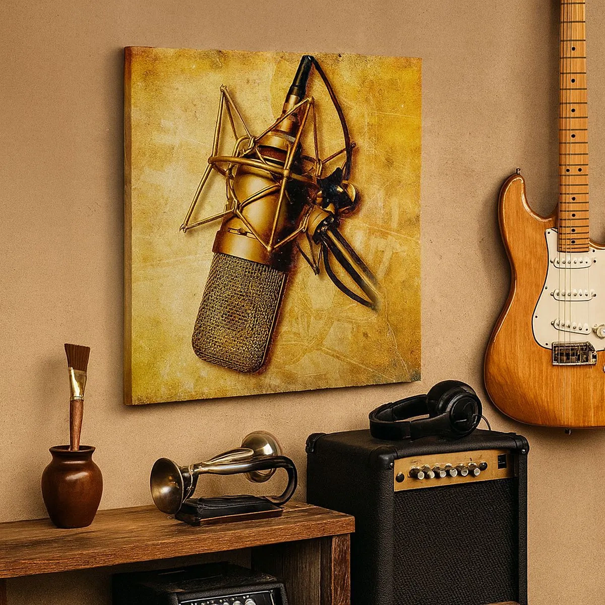 Tablou pe pânză - Anii de aur ai radioului - 30x30 cm