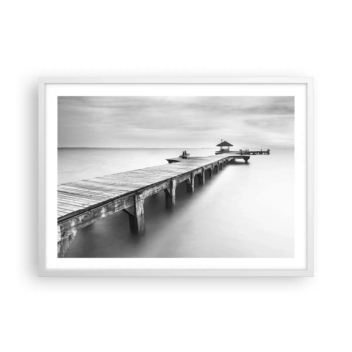 Poster în ramă albă - În depărtare - 70x50 cm