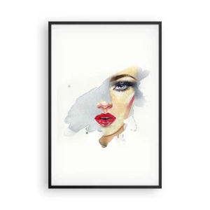 Poster în ramă neagră - Reflecție într-o picătură de apă - 61x91 cm