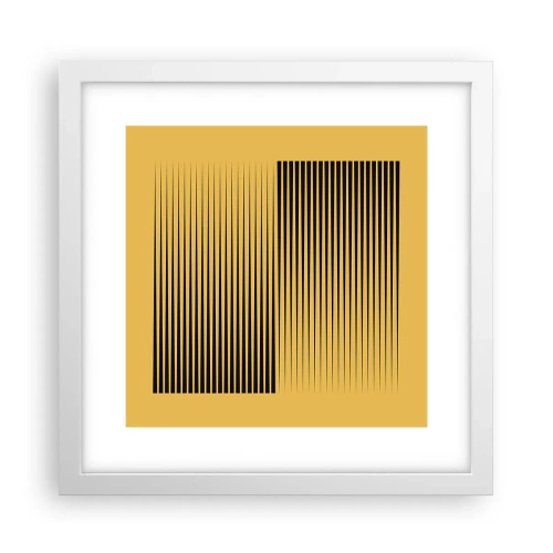 Poster în ramă albă - Pătratul contrariilor - 30x30 cm