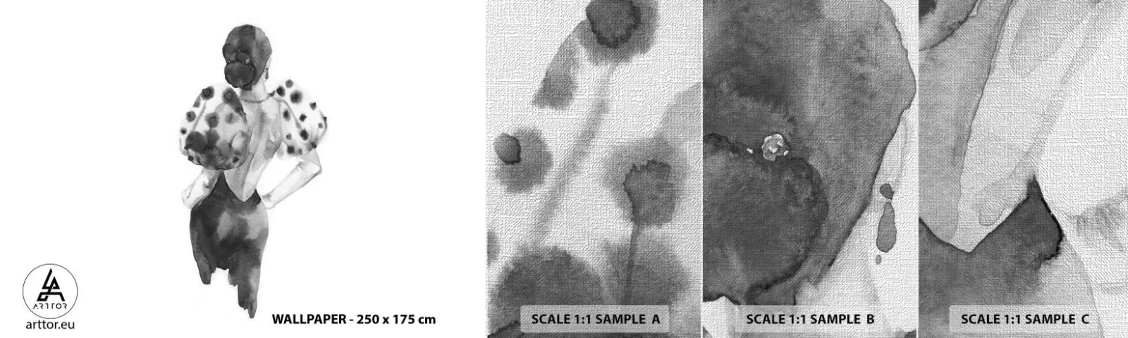 Mostră tapet Premium Canvas - A trecut chiar pe lângă noi - Femeie, Modă, Model - 100x30 cm