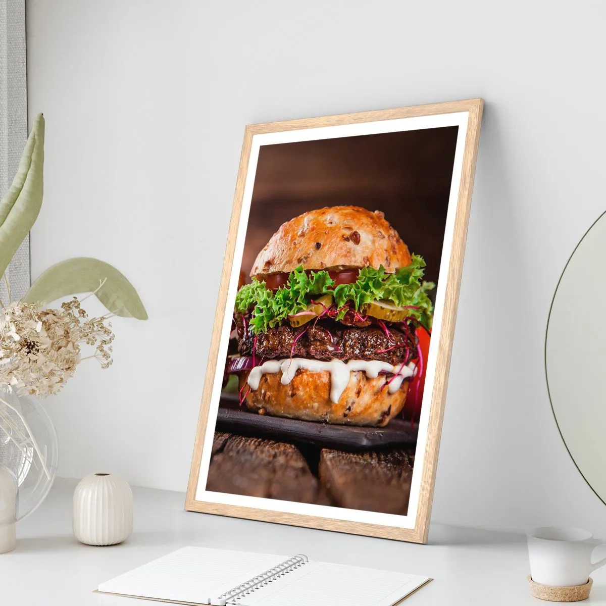 Poster în ramă de stejar deschis - American dream - 61x91 cm