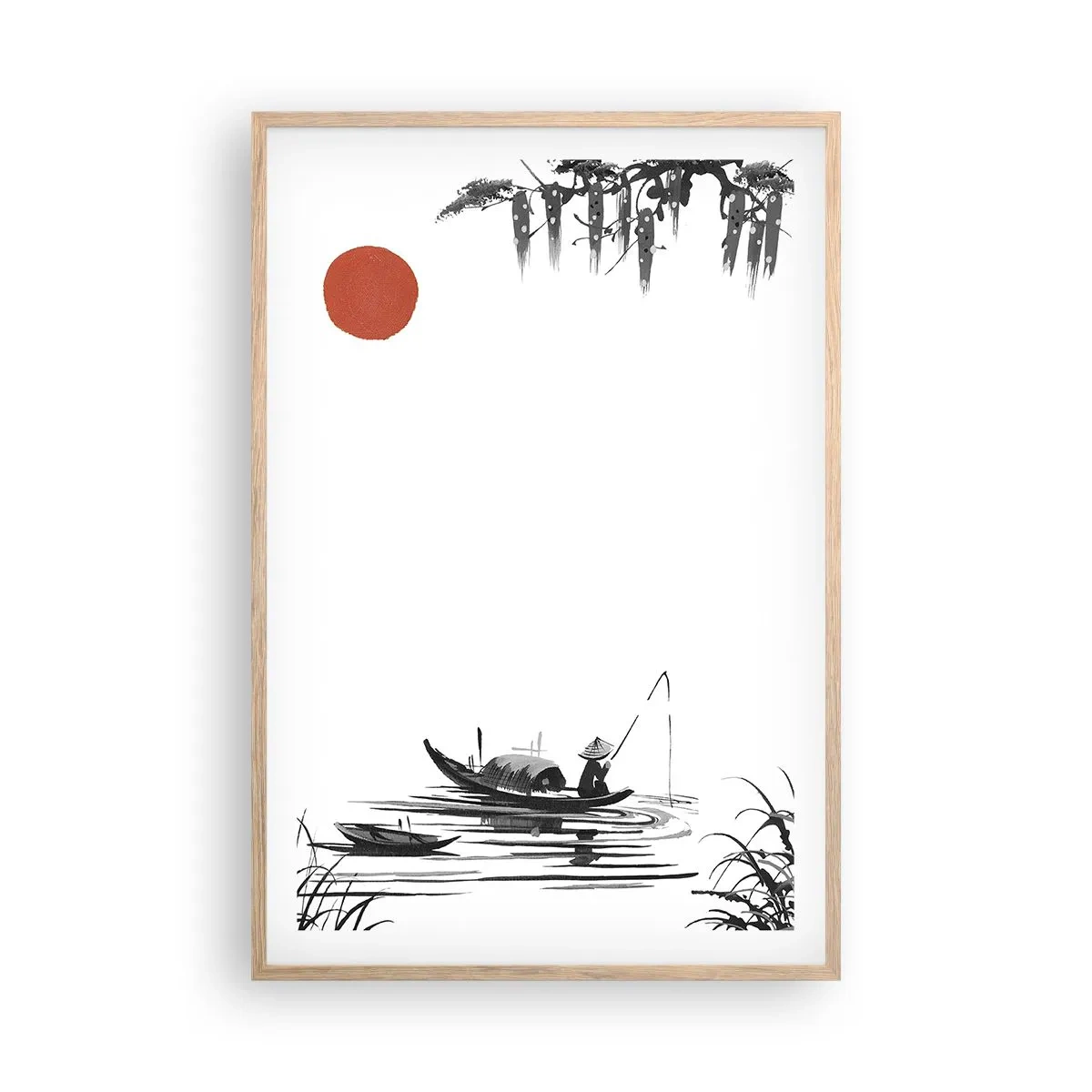 Poster în ramă de stejar deschis - O după-amiază asiatică - 61x91 cm