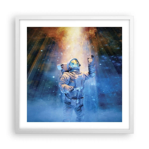 Poster în ramă albă - În cele din urmă am ajuns - 50x50 cm