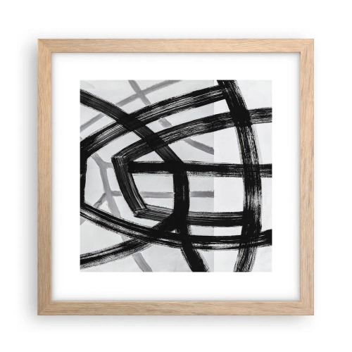 Poster în ramă de stejar deschis - Construind adâncimea - 30x30 cm