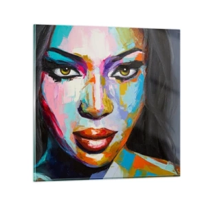 Tablou pe sticlă - Nu-ți poți lua ochii de la - 70x70 cm