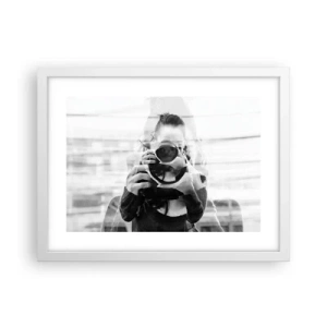 Poster în ramă albă - Creator și material - 40x30 cm