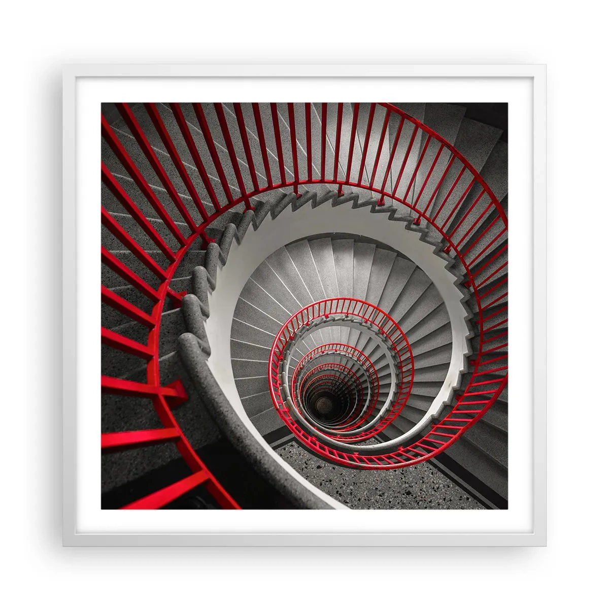 Poster în ramă albă - Jocuri arhitecturale - 60x60 cm