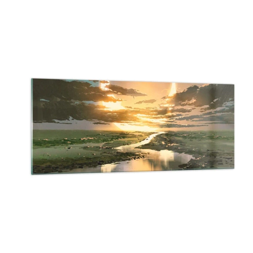 Tablou pe sticlă - Undeva într-o galaxie foarte, foarte îndepărtată - 100x40 cm
