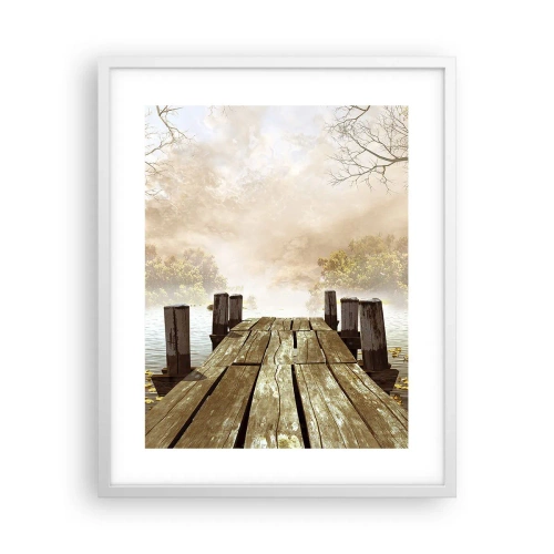 Poster în ramă albă - Tristețea blândă a toamnei - 40x50 cm