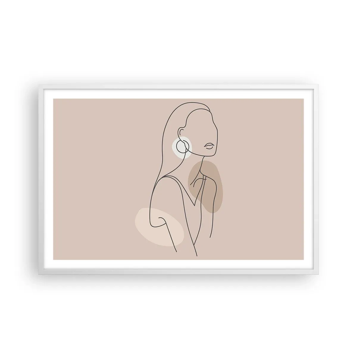 Poster în ramă albă - Icoana fecioarei - 91x61 cm