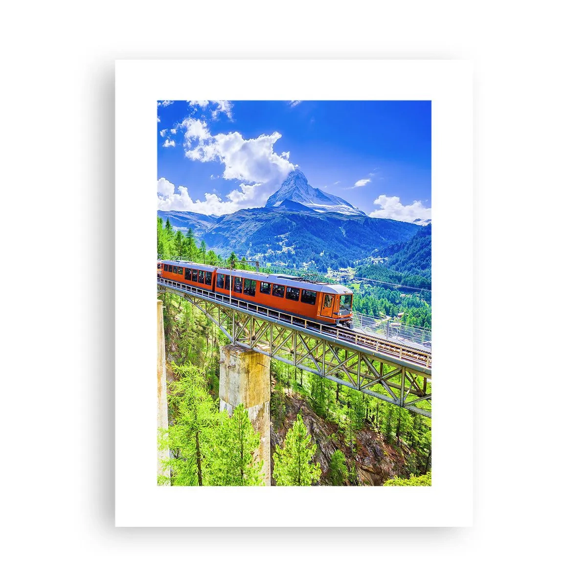 Poster - Calea ferată din Alpi - 30x40 cm