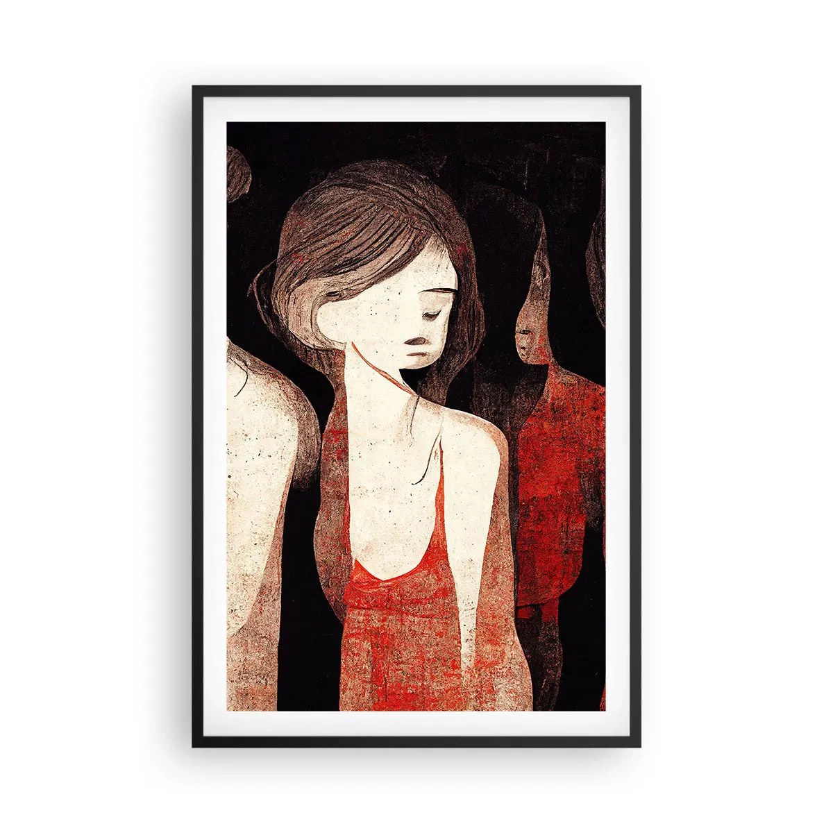 Poster în ramă neagră - Madonele întunericului - 61x91 cm